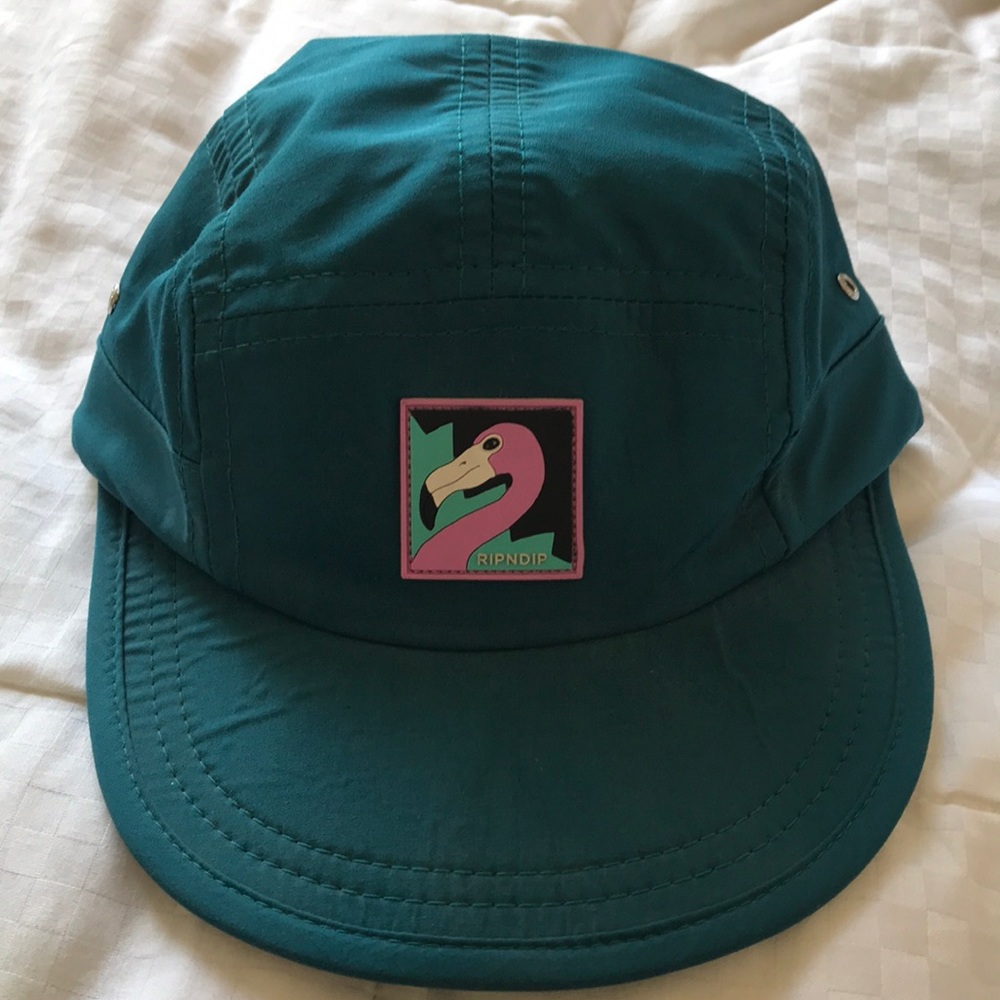 NWOT RipNDip Teal Flamingo Cap